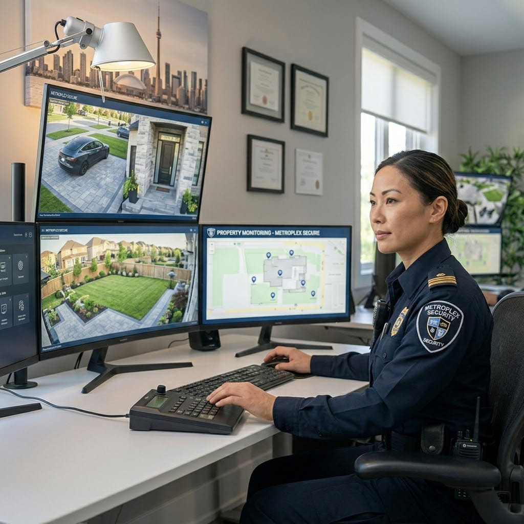 Residential security services in Mississauga monitoring homes with CCTV surveillance and property monitoring system